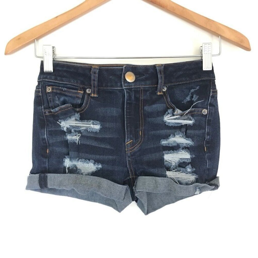 American Eagle Hi Rise Shortie Shorts 00